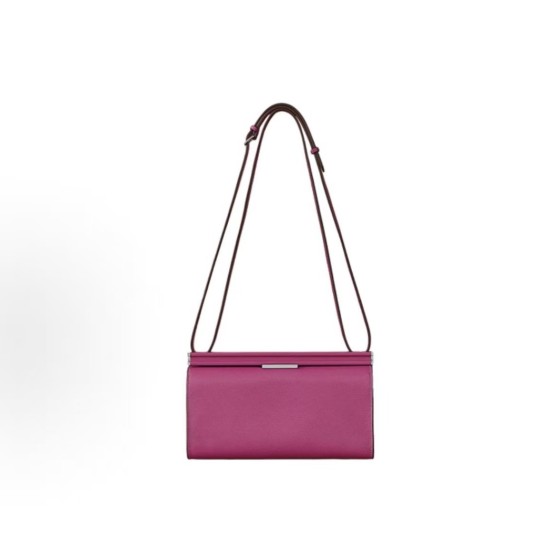 HERMES Clic-H 21 Silver clasp single-shoulder crossbody Bag 21 Women\'s L3 Rose Pourpre Purple Rose color